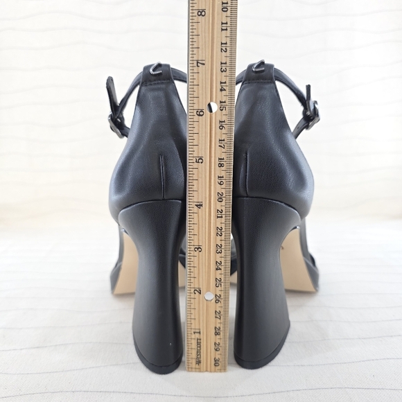 Circus by Sam Edelman Womens Holmes Black High Heeled Sandals Faux Leather Sz 7 - Picture 6 of 11